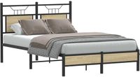 vidaXL Bedframe zonder matras hout sonoma eikenkleurig 120x190 cm
