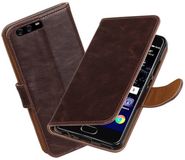 Best Cases .nl Mocca Pull-Up PU booktype wallet cover hoesje Huawei P10