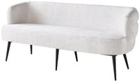 Lizzely Garden & Living Eetkamerbank met armleuning Quinn 180cm wit chenille eetbank