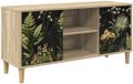 vidaXL meuble TV RHENEN 102 x 33 x 50 cm Sonoma Bois transformé