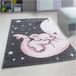 ALLOTAPIS Zoupiou Tapis Rectangle Pour Chambre Enfant Éléphant Rose 120x170