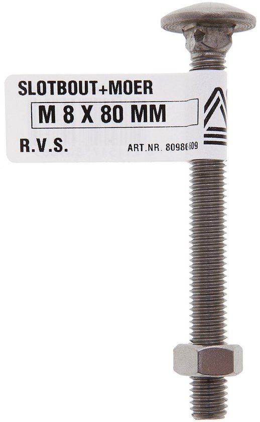 Deltafix - Slotbout m6x40mm rvs