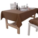 PETTI Artigiani Italiani - Tafelkleed, keukentafelkleed van katoen, effen design, bruin, voor 6-zits (140 x 180 cm), 100% Made in Italy