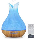 Merkloos Aroma diffuser luchtbevochtiger - 400 ml - Ultrasoon - Met LED-licht en timer