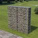vidaXL Schanskorfmuur met deksels 100x20x100 cm gegalvaniseerd staal