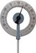TFA Dostmann Analoge design tuinthermometer LOLLIPOP, 12.2055.07, voor buitentemperatuur, weerbestendig, met deelbaar staaf, aluminium geeloxeerd, zilver/geel, (L) 240 x (B) 55 x (H) 950 mm