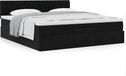Prolenta Maison Exclusive - Ottomaans bedframe met matras, zwart, 180x200 cm, fluweel