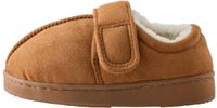 Next - Jongens - Gevoerde warme pantoffels met voetbed en klittenbandsluiting - Bruin