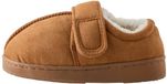 Next - Jongens - Gevoerde warme pantoffels met voetbed en klittenbandsluiting - Bruin