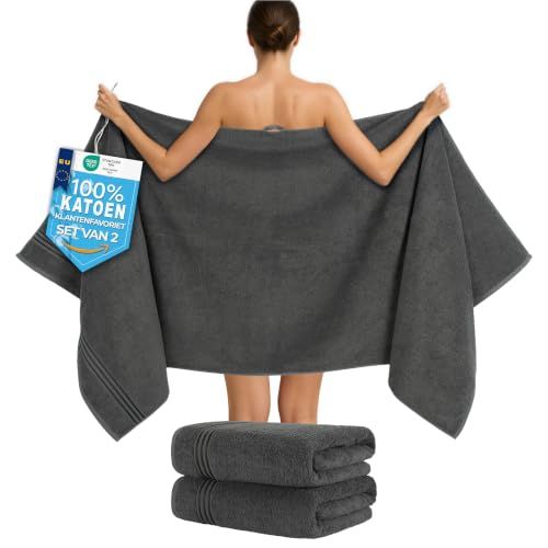 Hammetex Saunahanddoek 2-delige Set 80x200 cm, 100% Katoen, 500 GSM