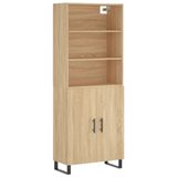 vidaXL Hoge kast, Sonoma eiken
