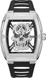 Police Horloge Cranium Mannen Zilverkleurig/Zwart