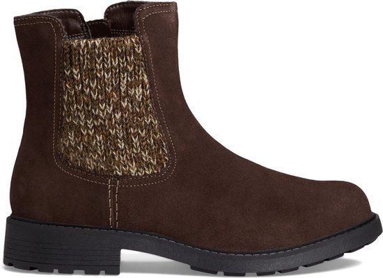 Clarks Opal Sky Dames Chelsea Boots Dark Brown Suede Maat 39