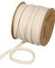 Halbach Seidenbänder Premium Woll gebreide slang (veganistisch) breedte: 8 mm lengte: 15 m slanggaren met draad vulbaar voor doe-het-zelfprojecten en naambordjes kleur: crème