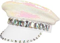 Boland Pet Sandy candy wit Wit - 59 - Volwassenen - Unisex - Glitter and Glamour - Festival
