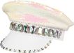 Boland Pet Sandy candy wit Wit - 59 - Volwassenen - Unisex - Glitter and Glamour - Festival