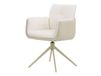 TONI Chaise rembourrée 64x63x87 en chenille / velours beige