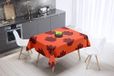 Bonamaison Tafelkleed, Anti-Mold, Sneldrogend, Waterdicht, 100% Polyester Tafellaken, Oranje Bordeaux, 140 x 140 Cm
