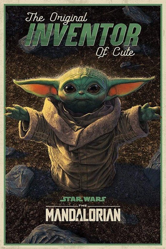 Pyramid Star Wars The Mandalorian The Original Inventor of Cute Poster 61x91.5cm