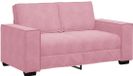 vidaXL Tweezitsbank 160x78x84 cm fluweel roze