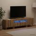 Maison Exclusive - Meuble TV LED exclusif, composé de 3 éléments, en bois stratifié imitation chêne "DELFT