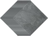 Merkloos / Sans marque TRUEFLASH SAS PVC-vloerbedekking - Grijs marmer - 30 cm x 30 cm x 1.5 mm - 11 tegels