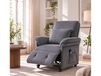 KAUFHOF Fauteuil électrique avec 2 moteurs, velours côtelé gris clair