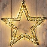 Anna's Collection Verlichte kerstster - 3D - D36 cm - 800 led lampjes - warm wit - metaal