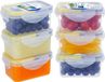 Sans marque Lot de 6 Boîtes de conservation hermétiques en plastique de 180 ml avec couvercle, rectangulaires, petites boîtes de rangement, récipient à sauce, boîte à snacks (Transparent)