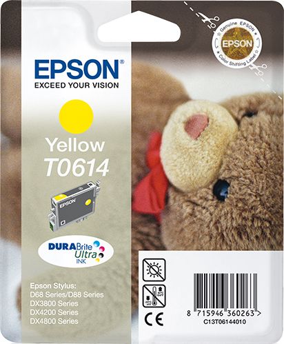 Epson Teddybear T0614 - Yellow - Inktcartridge - Origineel
