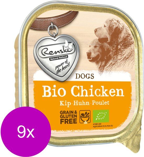 RENSKE Adult Bio Alu 300 g - Hondenvoer - 9 x Kip Graanvrij