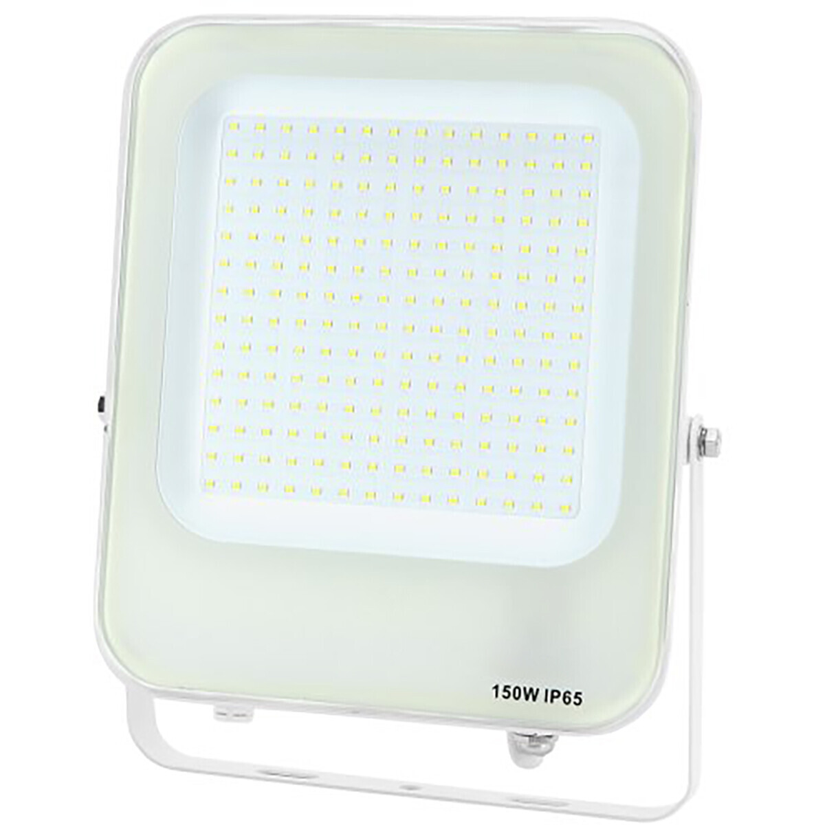 BES LED LED Bouwlamp - LED Schijnwerper - Aigi Rekan - 150 Watt - Helder/Koud Wit 6500K - Waterdicht IP65 - Rechthoek - Mat Wit - Aluminium