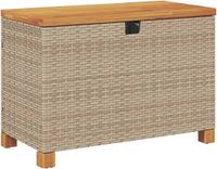 Merkloos Tuinbox 80x40x48 cm poly rattan en acaciahout