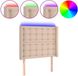 vidaXL Hoofdbord LED 83x16x118/128 cm Kunstleer Cappuccinokleurig