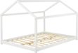 And OutdoorMatch Lit enfant Hailie - Pin - Lit maison - Et sommier - 120x200 - Blanc
