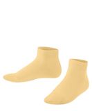 FALKE Family kort eenkleurig katoen sneakersokken enkelsokken kinderen geel - maat 31-34