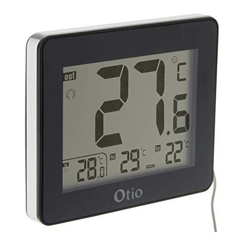 OTIO - 936062 binnen/buiten thermometer met sonde, bekabeld, zwart