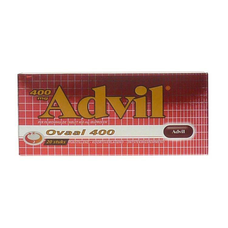 Advil Ovaal Blister Bijstevige Pijn 400mg 20st