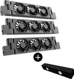 HEATFAN Panda HEATFAN 3 - Trio Set - Radiator Ventilator - Smart - Black Edition