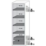 Asecos Brandwerende kast 90 min s-classic90 deurvastzetting - opvangbak
