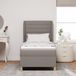 vidaXL Boxspringbed met hoofdeinde Taupe 190 x 90 cm Stof