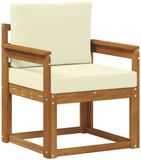 vidaXL Buitensofa Massief Acacia Hout en Polyester Naturel