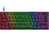 Speedlink ATMOS - mechanisch RGB gaming toetsenbord 60%, bedraad, bruine schakelaars, robuuste stalen plaat, afneembare USB-C kabel, achtergrondverlichting, Duitse layout QWERTZ, zwart
