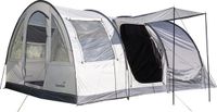 Skandika Simo 4 Protect Tunneltent - Familietent voor 4 personen - Waterdicht 3000 mm - Verduisterde Slaapcabine - 3 Ingangen - Grijs/Wit