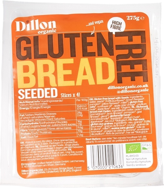 Dillon Organic Dillon Organic Glutenvrij Zadenbrood