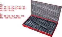 KS Tools 330.1650 HSS-R Metaal-spiraalboorset 1 mm, 1.5 mm, 2 mm, 2.5 mm, 3 mm, 3.5 mm, 4 mm, 4.5 mm, 5 mm, 5.5 mm, 6 mm, 6.5 mm, 7 mm, 7.5 mm, 8 mm, 8.5 mm, 9 mm