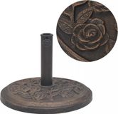 vidaXL - Parasolvoet - rond - 9 kg - hars - bronskleurig