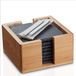 Sir Finley Monkey Set van 8 zwarte, vierkante onderzetters van leisteen, 10 x 10 cm, beschrijfbaar met houder