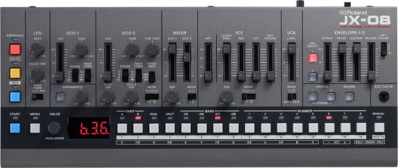 Roland JX-08 Boutique Synthesizer - Zwart