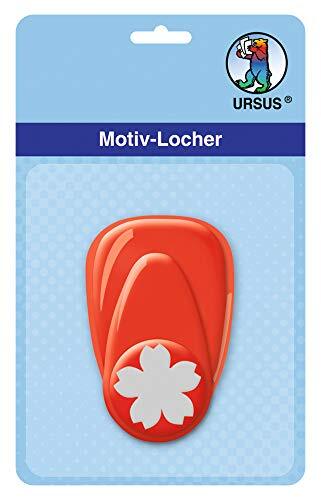 Ursus 19470045 - motiefperforator met hendel, klein, Lotus, ca. 16 mm, rood